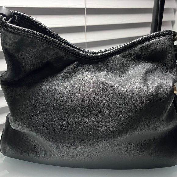 Gucci Black Leather Hobo Bag w/ Braided Strap & Tassels | Authentic - Picture 3 of 11